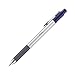 TUL BP3 Ballpoint, Retractable, Medium Point, 1.0 mm, Silver Barrel, Blue Ink, Pack of 4