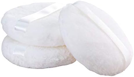 Joly Loose powder Puff, 4.3'' Large Body Puff W Ribbon (10.9cm) (3PCS)