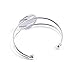 ZX Jewelry 5pcs/lot Fit 1 Inch Round Cabochon Bezel Tray Blank Bangles Bracelets for Men and Women