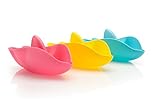 Ubbi Bath Toys for Toddlers and Baby - Stack N’ Splash Stacking Cups for Bathtub + Play Time - Dolphin Set of 3