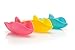 Ubbi Bath Toys for Toddlers and Baby - Stack N’ Splash Stacking Cups for Bathtub + Play Time - Dolphin Set of 3