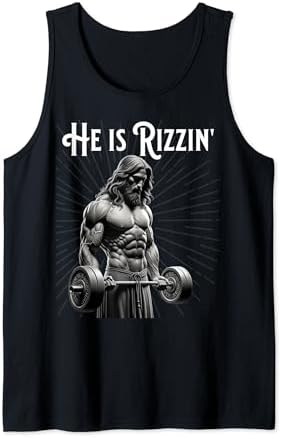 THE BONEZ JESUSタンクトップ XL rize Amazon.com: Gym Lifting Ripped Muscles He is Rizzin Jesus