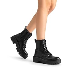 DREAM PAIRS Women's Lace up Combat Ankle Boots