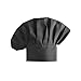Landisun Chef Hat Cooking Hat Kitchen Elastic Hat Funny Cosplay Black