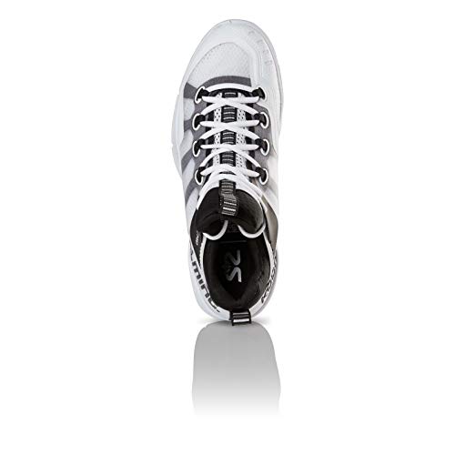 Salming Men's Kobra Mid 2 Squash Indoor Court Sports Shoes, White/Black, 7.5 - Thumbnail 2