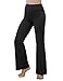 REETOYO Women's High Waisted Boot Cut Yoga Pants Workout Bootleg Flares Pants with Inner Pocket (Black, X-Large)
