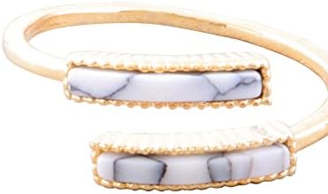 Anarchy Street Women Double Marble Ring - White-Tone