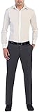 Studio 10 by Gioberti Mens Slim Fit Flat Front Dress Pants, Charcoal B, 32/32