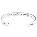 Jvvsci Keep Going Cuff Bracelet, Inspirational Motivational Gift, Friends BFF Sisters Encouragement Gift, Arrow Symbols, Secret Message