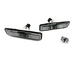 REVi MotorWerks Smoke Fender Side Marker Lights by DEPO + Chrome Amber Bulbs FIT 1997-1999 BMW E36 3 Series Models