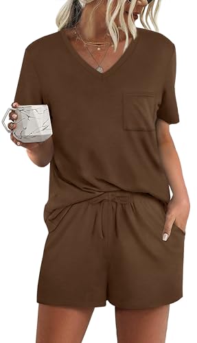 RUBZOOF Women's Short Sleeve Pajama Sets with