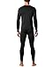 LAPASA Men's Thermal Underwear Set Soft Fleece Lined Long Johns Lightweight Base Layer Top & Bottom Winter Thermoflux 100 Mildly Warm M11 X-Large Black