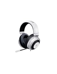 Auriculares para juego Razer Kraken 7.1 Chroma Sound USB 7.1 sonido envolvente con micrófono digital retráctil e Iluminación Chroma, Blanco