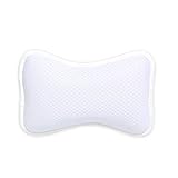 Bath Pillow for Tub, 2 Strong Suction Cups Spa Pillow Anti Bacterial Cushion, Home Spa Non Slip Support for Bathtub, Hot Tub, Jacuzzi