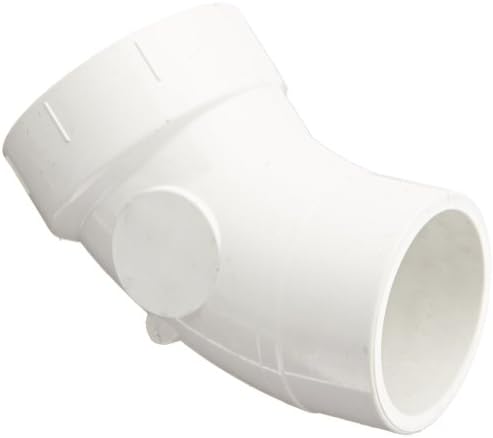 Spears PVC DWV Pipe Fitting, 1/8 Bend, Elbow, Hub x Spigot