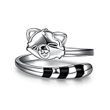 ONEFINITY Red Panda Gifts Rings Sterling Silver Red