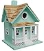 Home Bazaar Hand-Made Beachside Cottage Seafoam Blue Bird House - Nature Friendly- Seafoam Blue