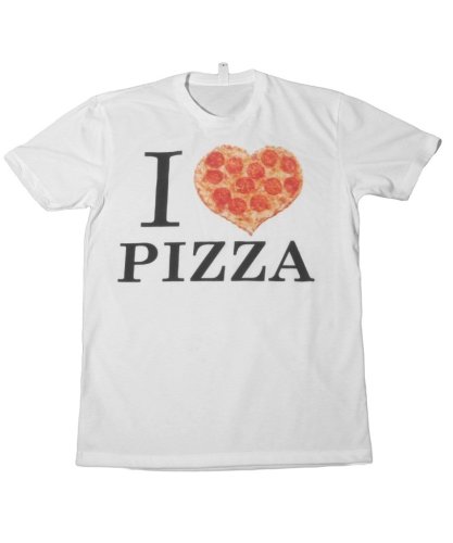 T-Shirts.com I Love Pizza T-Shirt White 
