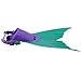 Adjustable Mermaid Swim Fin Diving Monofin Swimming Foot Flipper Mono Fin Swim Training for Kid Children (Green)