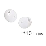 Cosmos  10 pares Auriculares eargels Buds Repuesto para Samsung Galaxy S6, S6 Edge (eo-eg920bw), color blanco
