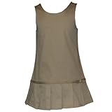 French Toast Pleated Hem Jumper Girls Khaki 10