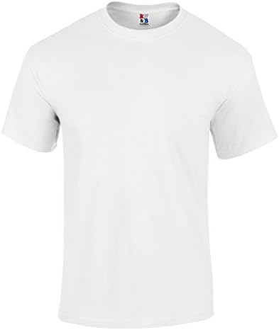 Men's Heavyweight 100% Cotton T Shirt Made in USA by R W &amp; B Outfitters S - 3XL White XX-Large