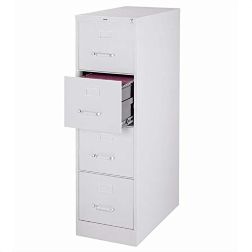 25" Deep 4 Drawer Commercial Letter Size Filing Cabinet Finish: Light Gray, Fully Assembled