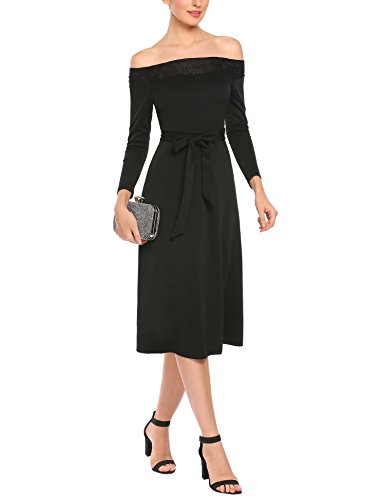 1 ANGVNS+Elegant+Shoulder+Sleeve+Homecoming