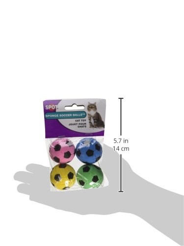 Ethical Sponge Soccer Balls Cat Toy, 4-Pack