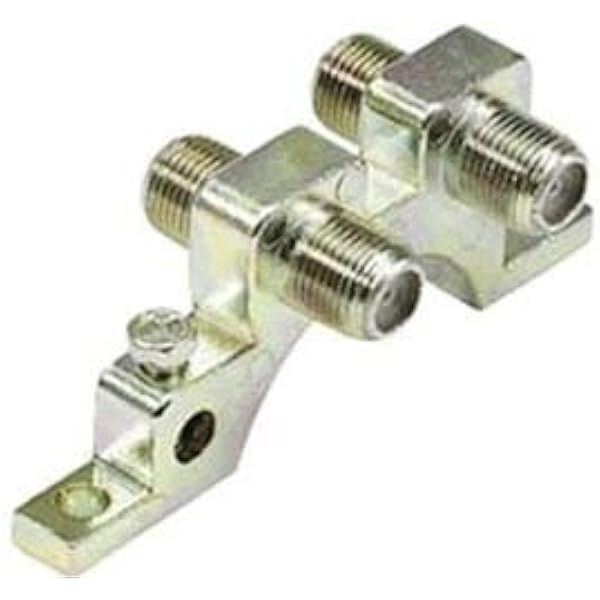 RG6 Cable 2Pack Fpin Female Dual/Two Port Coaxial Grounding Block