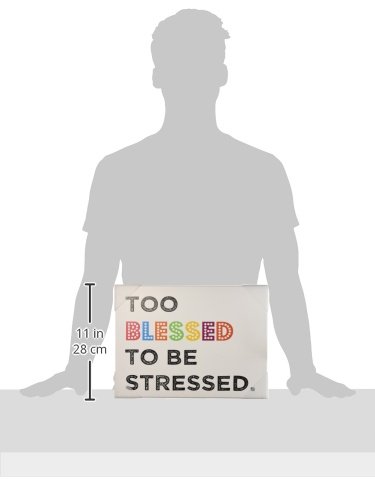 Stupell Home Dcor Too Blessed To Be Stressed Textual Art Wall Plaque, 11 x 0.5 x 15, Proudly Made in USA