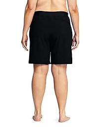 Lands 'End Shorts de baño de talla grande para dama de 9 "con cintura cómoda y bragas