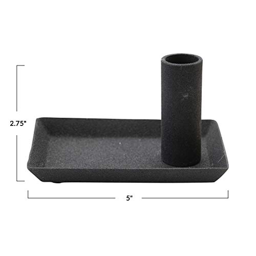 Bloomingville Textured Metal Taper Tray, Black Candle Holder Pricepulse