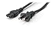 THE CIMPLE CO 2 Slot Power Cord Two Pack - Has Both Types: Polarized (Squared End) & Non-Polarized (Figure 8 End) - NEMA 1-15P to C7 C8 UL Listed - 18 AWG, 10 Amp, 125 Volt, 6 FT (1.8 Meter), Black
