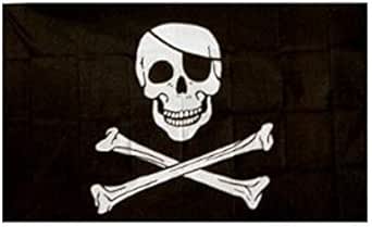 Gemelolandia | Bandera Calavera Pirata 90x150cm Para Decoración de