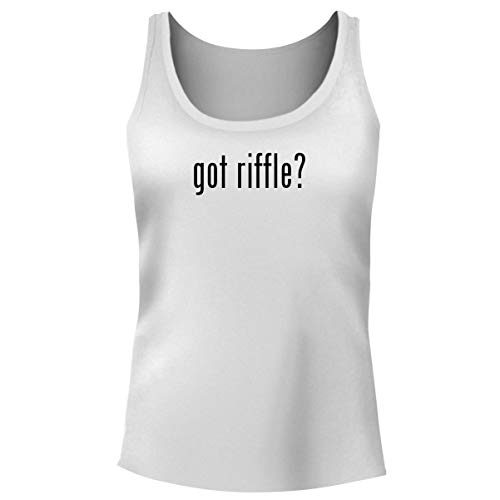 One Legging it Around got Riffle? - Women's Funny Soft Tank Top, White, X-Large