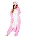 ZEAYEA Adult Animal Kigurumi Unicorn Cosplay Costume Pajamas Pink M