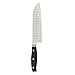 Henckels Forged Premio Hollow Edge Santoku Knife, 7-inch, Black/Stainless Steel