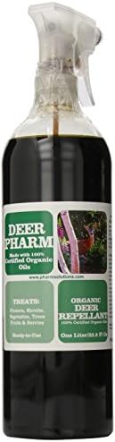 Deer Pharm Organic Extraordinary Deer Repellant, 33.8-Fluid Ounce Spray Bottle (Pack of 2)