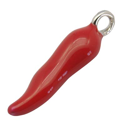PH PandaHallabout 50 pcs 20mm Alloy Pepper Charms Red Chili Charm 1.5mm hole Pendants Enamel Pendants Jewelry Accessory Findings for Bracelet Earring Necklace DIY Craft Making