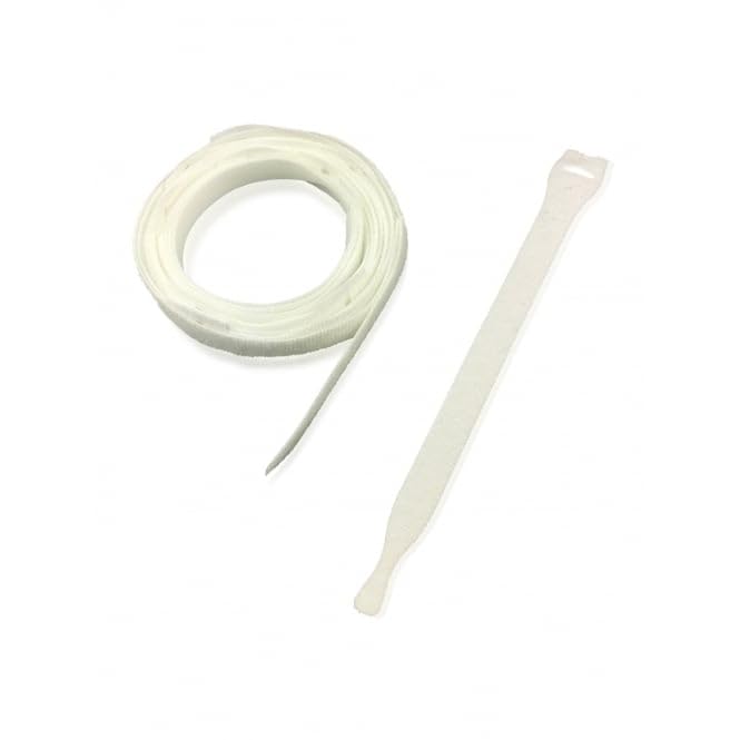 VELCRO® Brand Cable Ties One Wrap Double Sided Straps 20mmx200mm White 10 Pieces