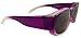 Ideal Eyewear Womens Ombre Fit Over Sunglasses Wear Over Prescription Glasses - Polarized Lenses - Case Included (Purple)