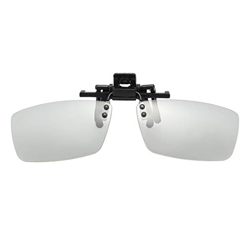 uxcell Polarized Clip-on 3D Glasses for Movies/Cinema/Passive 3D TV’s Televisions Compatible with Reald Cinema