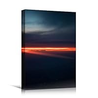 Canvas Wall Art Landscape Sunset Bedroom Contemporary Dramatic Landscape Mountain Multicolor Photography - 12x18 inches