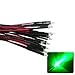 Brotechno Qty 50 Pcs -Blue/red/Green/White/Yellow LED Lights- 5mm Pre Wired 12 Volt LEDs LED Lamp Light Bulb 12cm Pre Wired 5mm 12v Each Color 10 Pcs