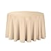 Gee Di Moda Round Tablecloth - 108 Inch Beige Round Table Cloth for 48 to 72 Inch Round Tables - Heavy Duty Washable Fabric - for Buffet Table, Holiday Party, Dinner, Wedding & Baby Shower