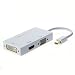 Mini DP to HDMI VGA DVI, CableCreation 3 in 1 Gold Plated Mini DisplayPort (Thunderbolt) Adapter Compatible with MacBook, iMac, Mac Book Air, DP 1.2 Version 4Kx2K, White