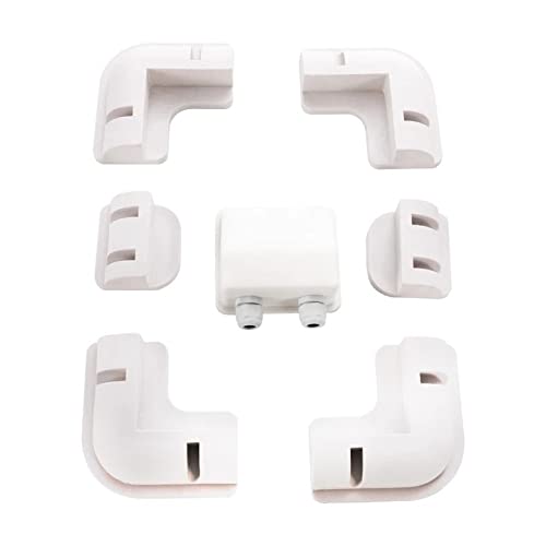 Spark 7PC Solar Panel Mounting Brackets White Solar Panel Brackets Gland Corner Bracket Mount Motorhomes, Boats, Caravans, Marine,
