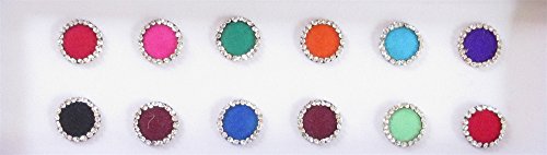 Bridal Multicolors Round Colorful Bindis/Bridal Face Jewels/Polka Dot Bindis/Colorful Round Bindis/Indian Bindis/Bindi Sticker/Bindi Jewels/Face Jewels