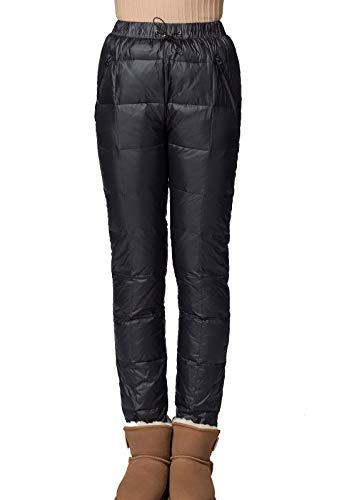 Flygo Women's Packable Winter Warm Snow Pants Utility Compression Down Pant Trousers